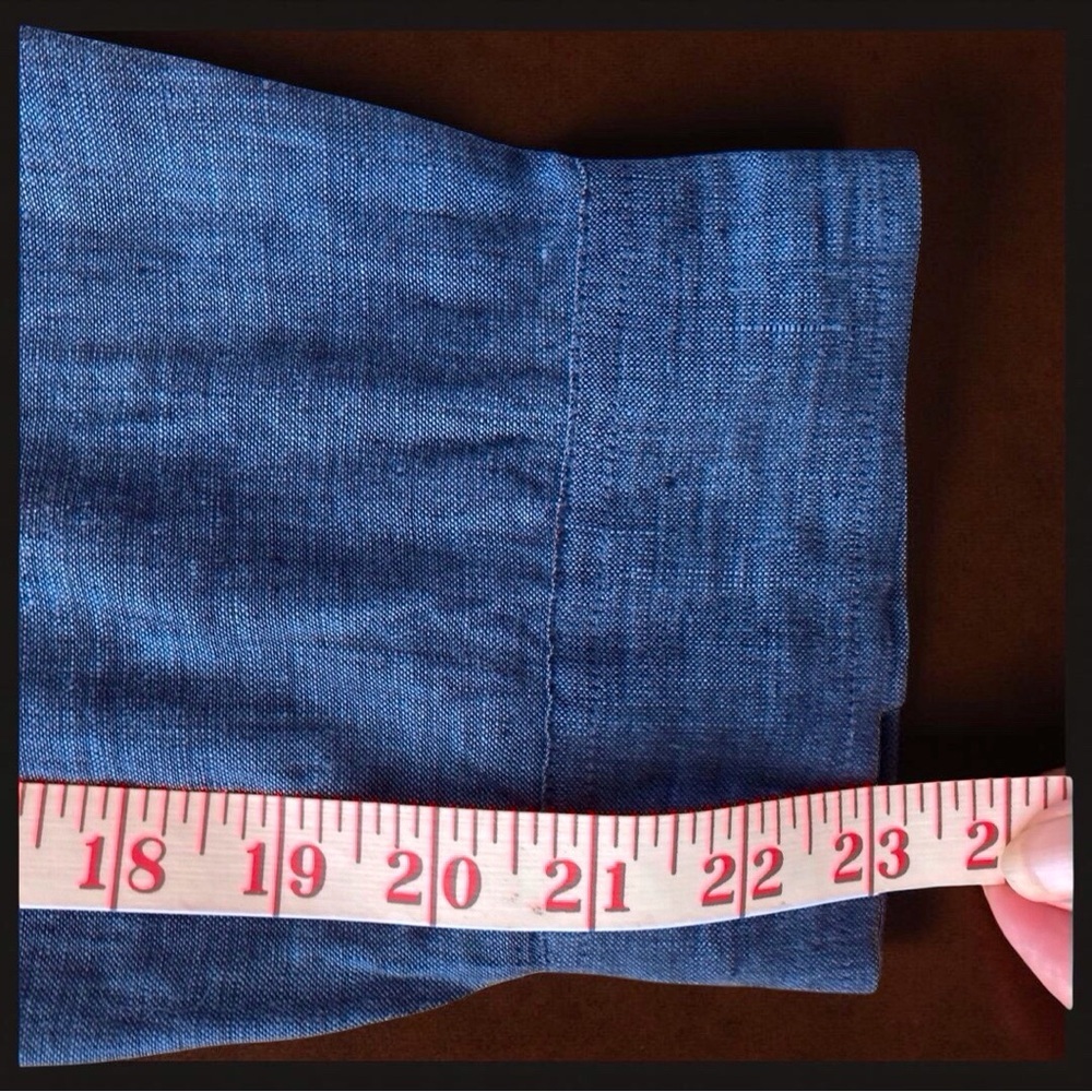 Vintage Eddie Bauer Linen Shirt | XL | 100% Linen blue Old Money Casual - Picture 7 of 11